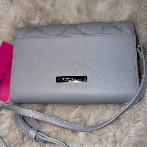 Betsey Johnson Gummy Bear Studded Quilted Blue Crossbody Bag Purse NWT - Picture 3 of 5